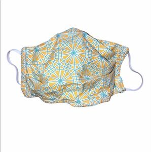 Handmade gold boho fabric face mask